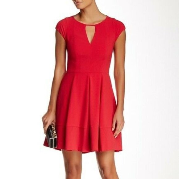Halston Heritage 12 Keyhole Fit & Flare Dress - Picture 1 of 8